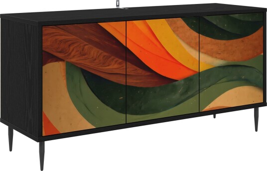 vidaXL TV skap BONN 102 x 33 x 51 cm Svart eik Konstruert tre