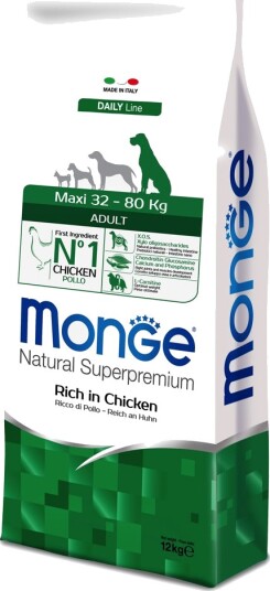 Monge Superpremium Dog Tørrfôr Adult Natural Superpremium Maxi 2 X 12 kg