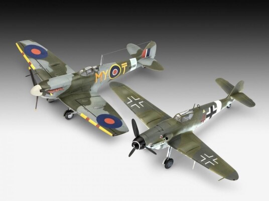 Revell 1/72 Modellfly Byggesett Combat Set Bf109 G-10 og Spitfire Mk.V