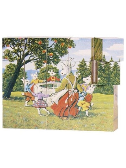 Goki Wooden Block Puzzle Fairytales Tre