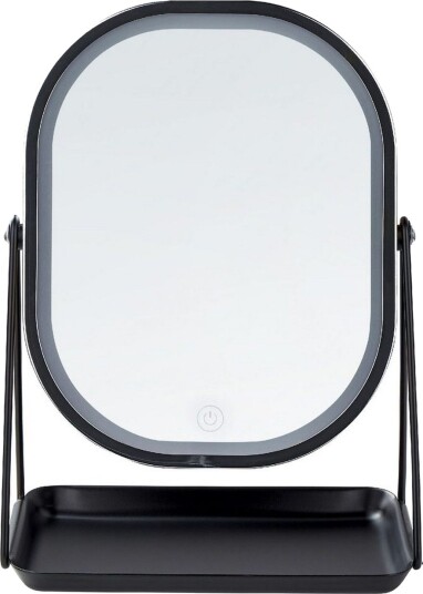 Sminkspegel Beliani Dordogne Guld/svart Silver\|\|Black