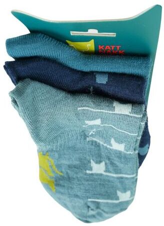 Kattnakken 3 pack ullsokker til barn Fjell