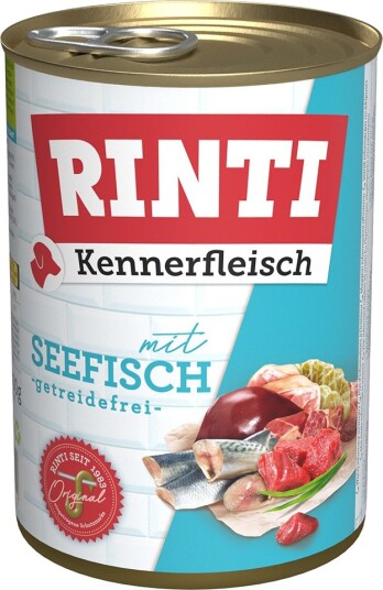 Rinti våtfôr Kennerfleisch Havfisk 24 x 400 g