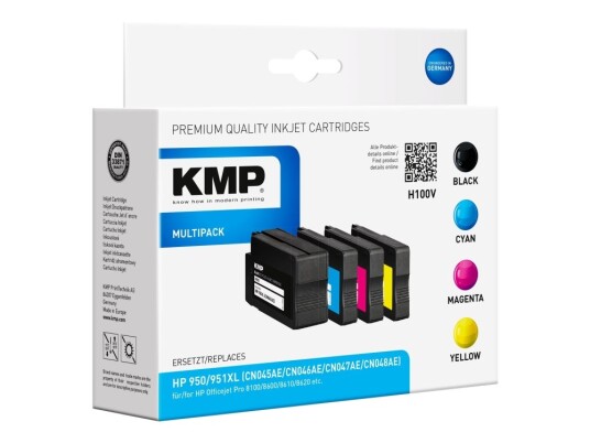 Kmp Multipack H100v - 4-Pack - Svart Gul Cyan Magenta - Kompatibel - Blekkpatron (Alternativ For: Hp 950Xl Hp 951Xl Hp Cn045ae Hp Cn046ae Hp Cn047ae Hp Cn048ae) - For Hp Officejet Pro 251 276 8100 8600 8600 N911 8610 8615 8616 8620, Kmp Multipack H100v - 4-Pack - Svart Gul Cyan Magenta - Kompatibel - Blekkpatron (Alternativ For: Hp 950Xl Hp 951Xl Hp Cn045ae Hp Cn046ae Hp Cn047ae Hp Cn048ae) - For Hp Officejet Pro 251 276 8100 8600 8600 N911 8610 8615 8616 8620,