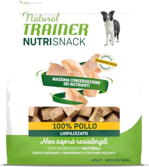 Natural Trainer Adult Nutri Snack Frysetørkede Biter Kylling 50 G Natural Trainer Adult Nutri Snack Frysetørkede Biter Kylling 50 G