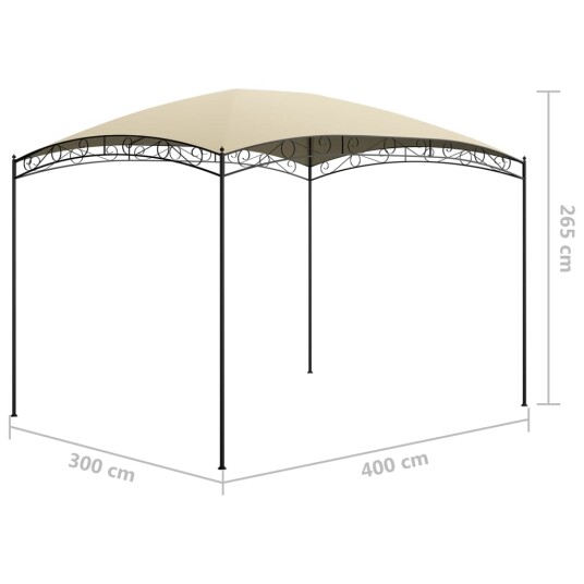 vidaXL Paviljong 3x4x2,65 m kremhvit 180 g/m² vidaXL Paviljong 3x4x2,65 m kremhvit 180 g/m²