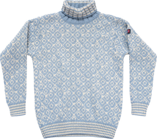 Devold Svalbard Sweater High Neck Blå S Devold Svalbard Sweater High Neck Blå S
