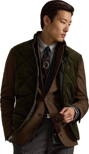 Polo Ralph Lauren Quilted Corduroy Vest Khaki green XL