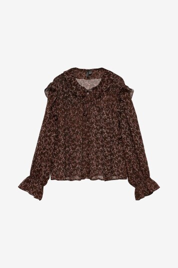Vero Moda Bluse vmPetra LS Wvn GA Brun
