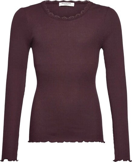 Rosemunde Kids Rkbalta Modal Ls Lace T Shirt   GANACHE   128