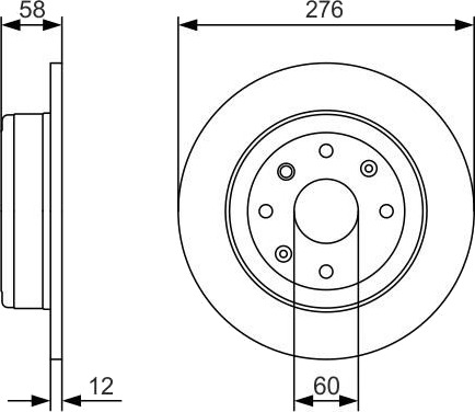 BOSCH 0 986 479 A56 Bremseskive BOSCH 0 986 479 A56 Bremseskive