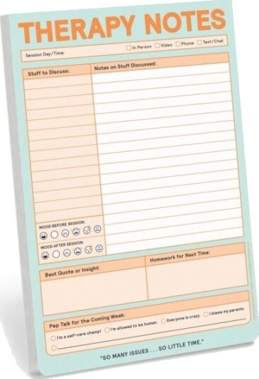 Knock Knock Therapy Notes Pad Pastel Version