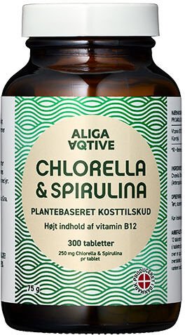 ALIGA AQTIVE Chlorella & Spirulina Tabletter - 300 Tabletter