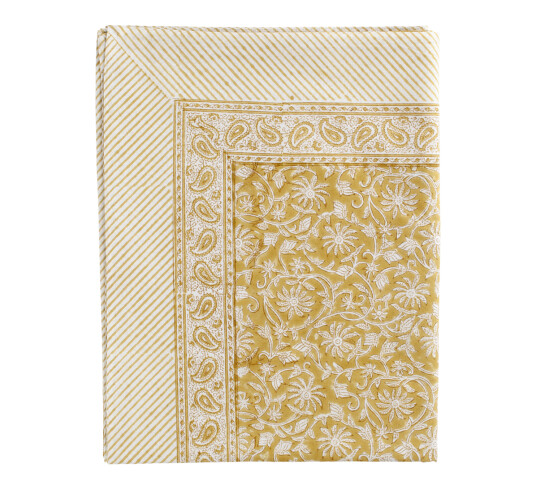 Chamois Margerita duk gul oliven 170x270 cm