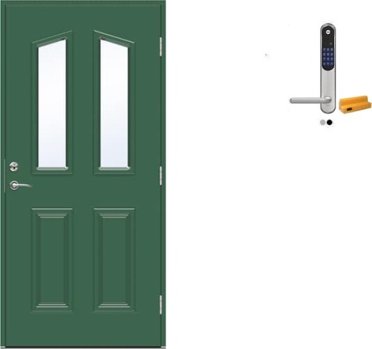 Ytterdør Swedoor Advance-Line Classic Rossini med Yale Doorman Classic Home