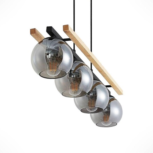 Lindby Philika glass-pendellampe, 4 lyskilder