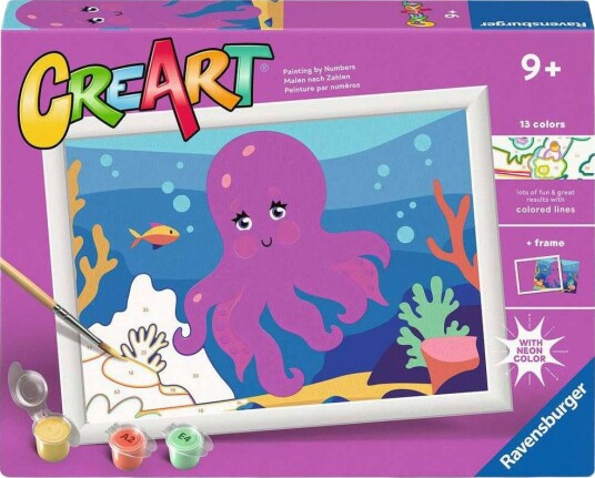 Ravensburger CreArt Mal etter nummer 9+ år Bleksprut Neon