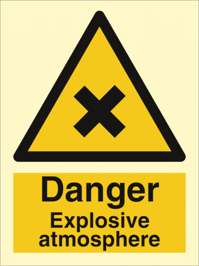 Danger Explosive atmosphere Danger Explosive atmosphere