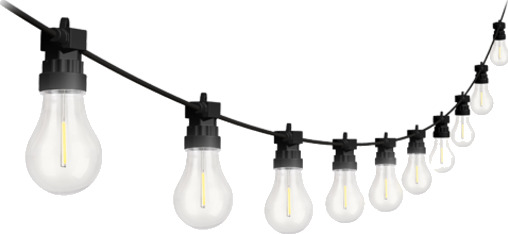 4lite Antheia Festoon solcelle lyslenke 5 meter