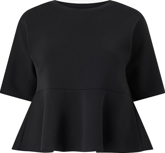 Zizzi Topp Mariah 3/4 Blouse Svart