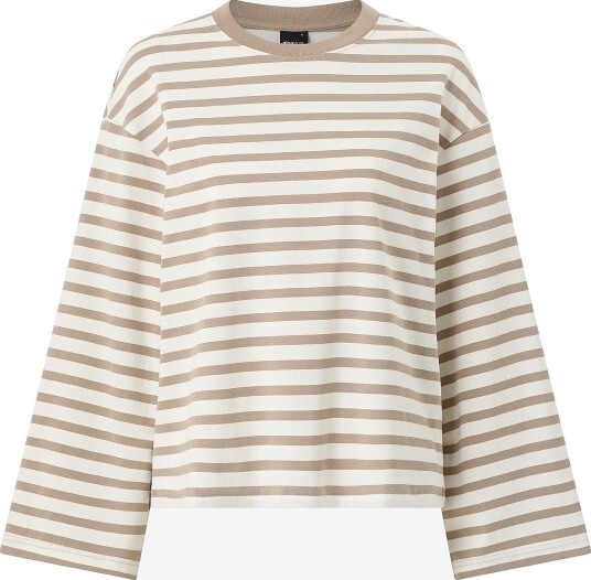 Gina Tricot Topp Stripe Long Sleeve Tee Beige Gina Tricot Topp Stripe Long Sleeve Tee Beige
