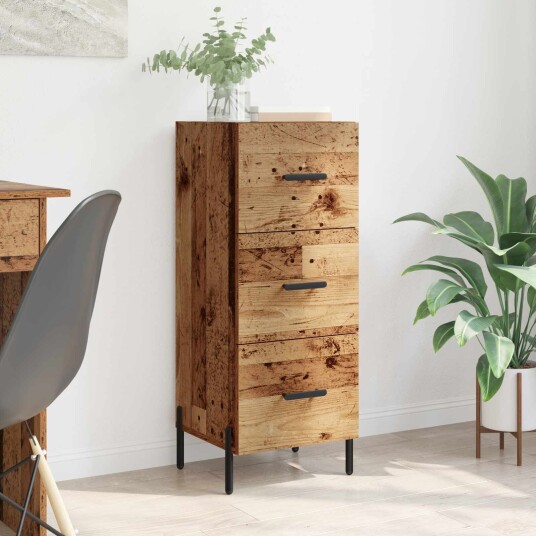 Serviesskap Gammelt tre 34 x 34,5 x 90 cm Konstruert tre Serviesskap Gammelt tre 34 x 34,5 x 90 cm Konstruert tre