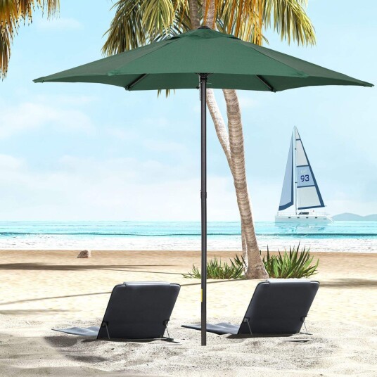 Parasoll Ø196 cm parasoll med sammenleggbar funksjon sekskantet balkongparasoll strandparasoll vindtett stabil markedsparap Parasoll Ø196 cm parasoll med sammenleggbar funksjon sekskantet balkongparasoll strandparasoll vindtett stabil markedsparap
