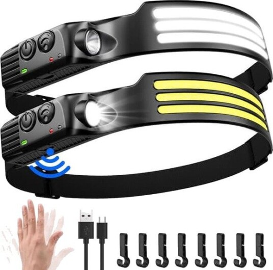 hodelykt - LED - Ultrakraftig - 3000 lm - USB-oppladbar - IPX5 Vanntett