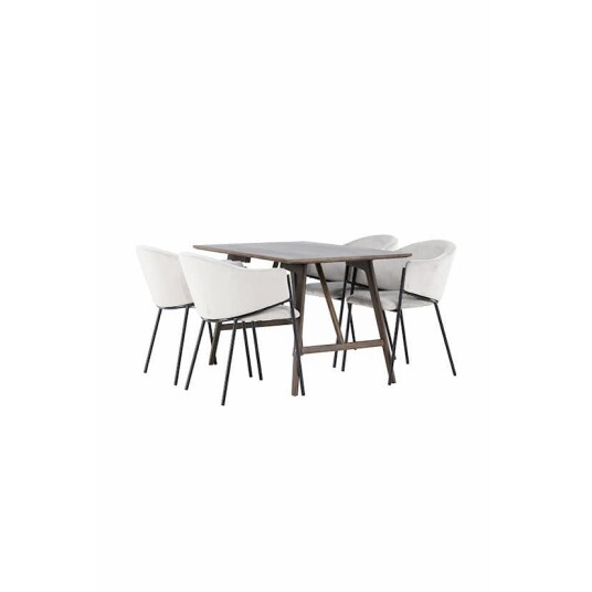 Spisegruppe Venture Home Kaseidon med 4 stk Evelina Stoler