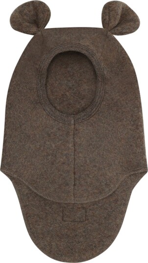 Huttelihut Brown Melange Elefantlue Ears Ull Fleece 48/0-12 mdr