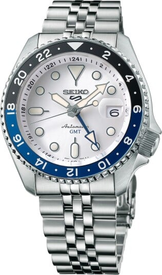Seiko Herreklokke SSK033K1 Sport 5 Hvit/Stål Ø42.5 mm Seiko Herreklokke SSK033K1 Sport 5 Hvit/Stål Ø42.5 mm