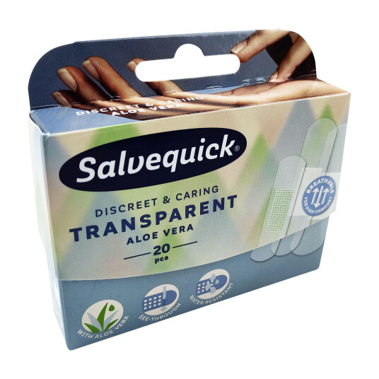 Salvequick TRANSPARENT Aloe Vera Plaster - 20 stk.