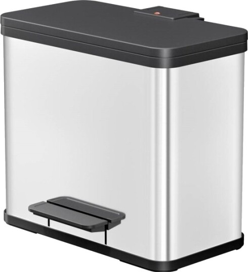 Hailo Tråkk /Avfallssorterer Öko Duo Plus L 17+9 L Rustfritt Stål Og Plast Soft Close Mekanisme 0630 200