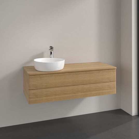 Villeroy & Boch  Antao Servantskap med 2 skuffer 120x50x36 cm u/lys Eik