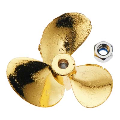 AquaCraft 7760 3-Blade Metal Prop w/Locknut Bristol Bay