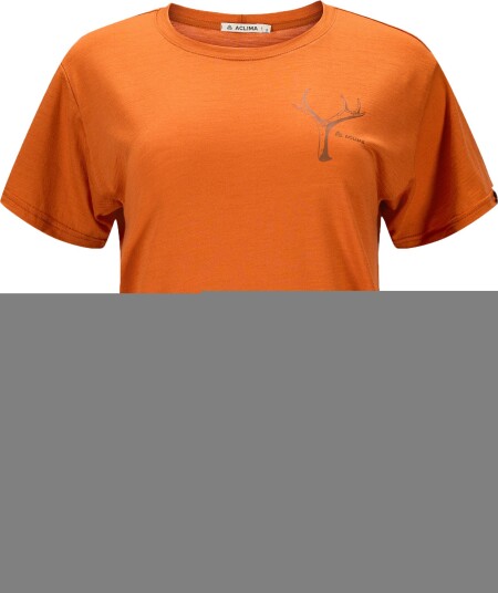 Aclima Women's Lightwool 140 Classic Tee Antler Apricot Orange S