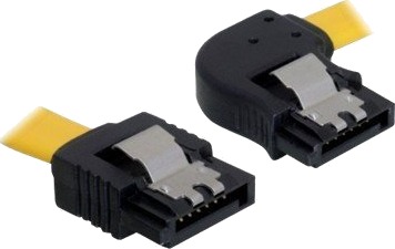 Delock Cable Sata Sata Kabel Serial Ata 150/300/600 Sata Hunn Til Sata Hunn 50 Cm Låst Rett Kontakt Rettvinklet Kontakt Gul