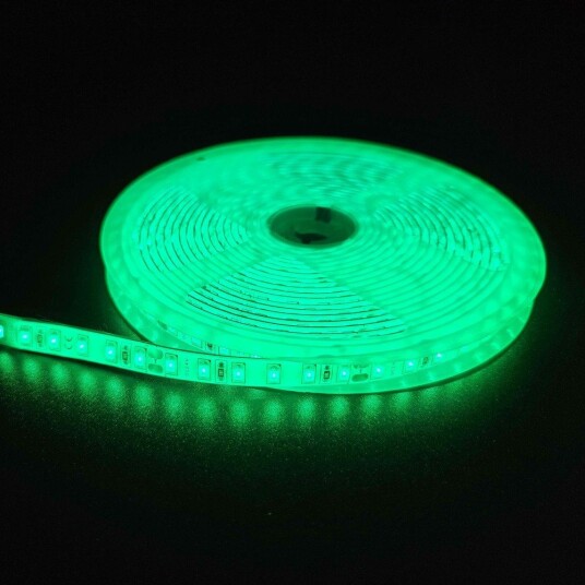 5m 10W/m Grønn LED strip 24V DC IP65 120 LED pr. meter Kulør : Grønn