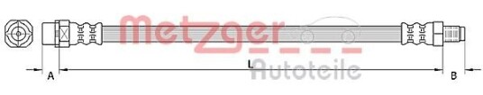 Bremseslange METZGER 4110942