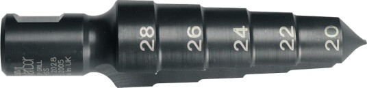 Powerbor trinnbor 10-18 mm, 10-12-14-16-18 mm, mater. tykkelse 12 mm