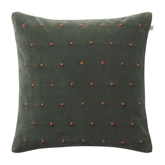 Chhatwal & Jonsson Roma putetrekk 50 x 50 cm Forest green-terracotta