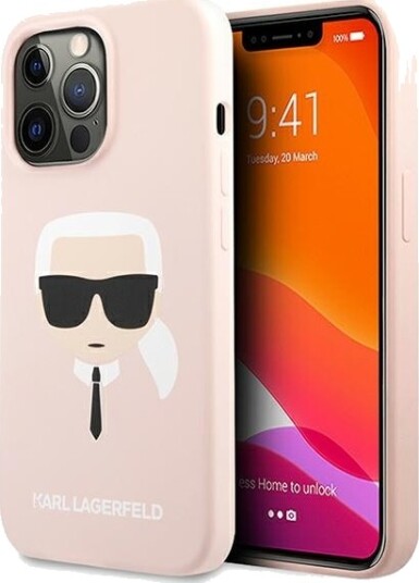 Karl Lagerfeld Silikon Etui Karl's Head for iPhone 13 Pro Max 6,7" Lys Rosa