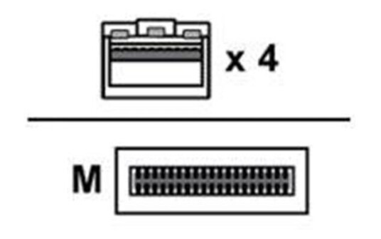 Breakout - 100GBase-CU direct attach cable - 5 m