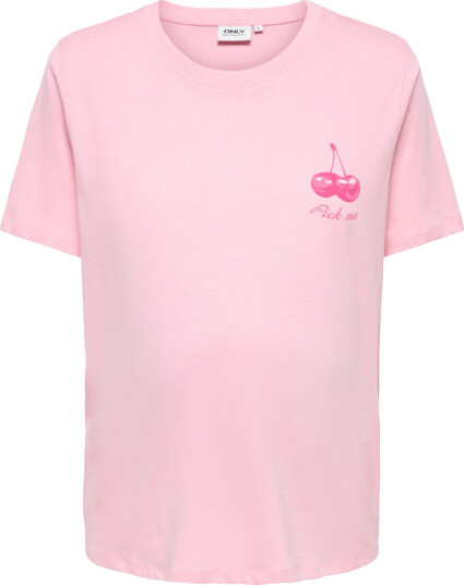 ONLY Maternity T skjorte Milla Romance Rose Cherries
