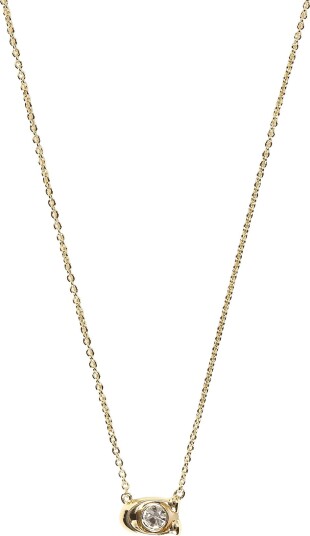 Coach Accessories Co C Stone Er/Nk Set   CRYSTAL/GOLD   One Size