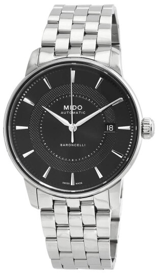 Mido Herreklokke M037.407.11.051.01 Baroncelli Sort/Stål Ø39 mm