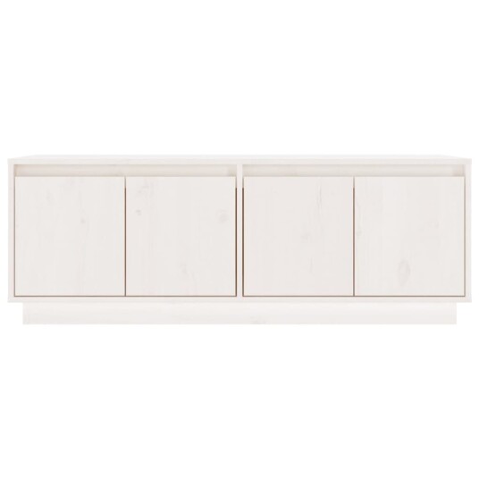 vidaXL TV-benk hvit 110x34x40 cm heltre furu