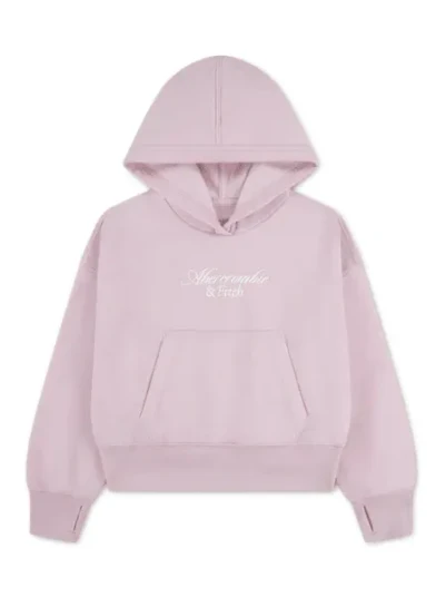 Abercrombie & Fitch Essential hoodie girls   chalk pink   110/116