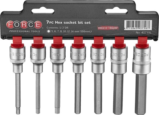 FORCE 40715L Pipenøkkelsett
