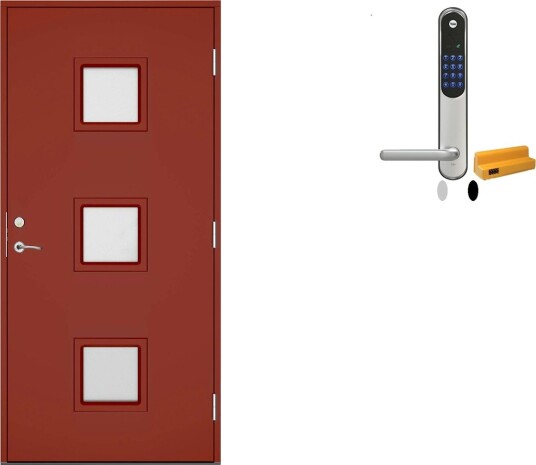 Ytterdør Swedoor Clever-Line+ Dovre med Yale Entrus